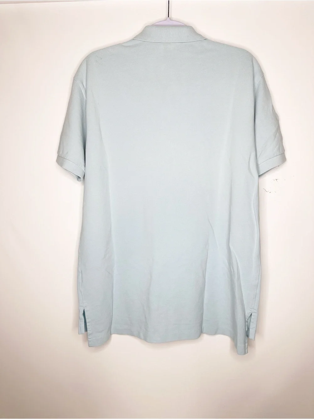 Ralph Lauren Men's Polo Shirt in Pale Blue with Embroidered Big Pony Size large